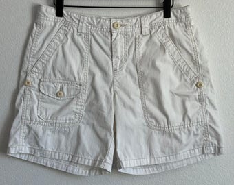 VTG Polo Jeans Co Ralph Lauren Utility Shorts White Gorpcore Cargo Minimalist 8