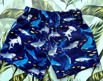Shark Print Shorts