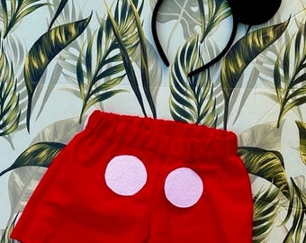 Mickey Mouse shorts for toddler boys/girls, Disney Vacation/Birthday/INCLUDES Mickey Ears!