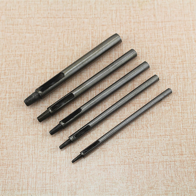 Leather Carving Tools Leather Round Hole Punch Thick Material Special Punching Tool Leather Tool Set. Leather Stitching Round Punch