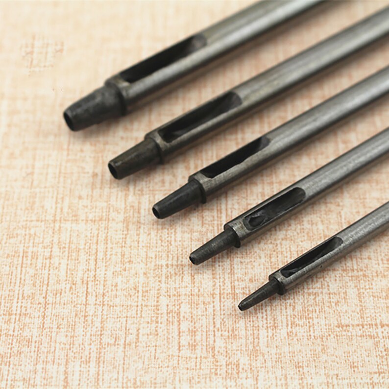 Leather Carving Tools Leather Round Hole Punch Thick Material Special Punching Tool Leather Tool Set. Leather Stitching Round Punch