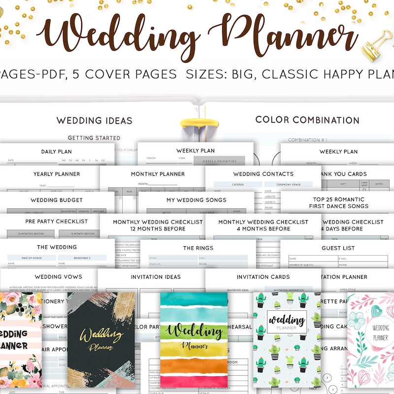Wedding Planner Printable - Etsy