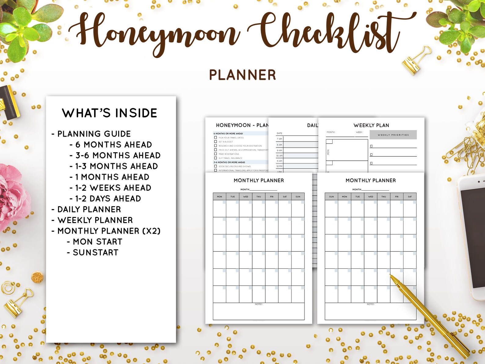 Honeymoon Checklist, Honeymoon Planner, Honeymoon Packing List, Travel ...