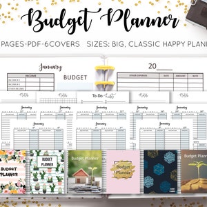 Budget Planner, Monthly Budget, Budget Tracker, Dated Daily Planner, Finance Journal, Expense Tracker, Mambi Happy Planner HP Inserts Refill