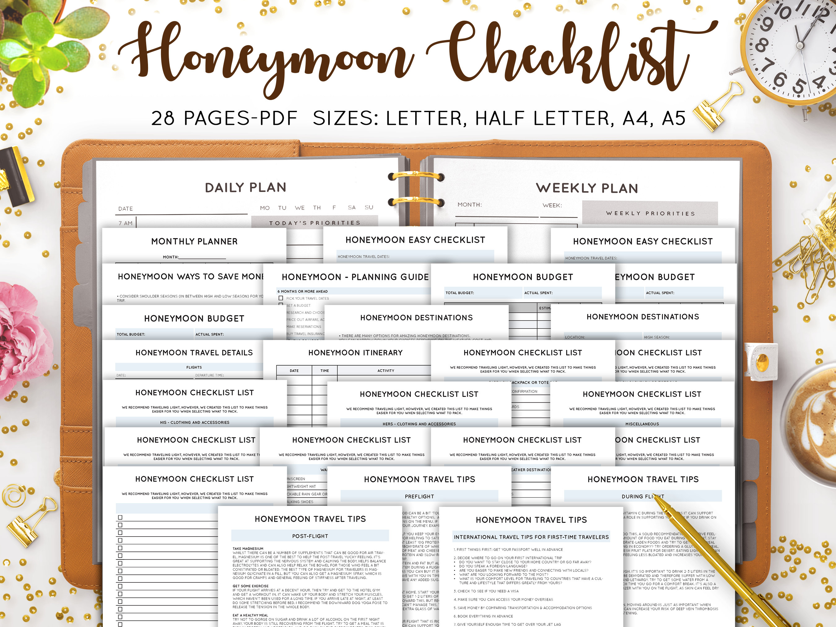 Honeymoon Checklist, Honeymoon Planner, Honeymoon Packing List, Travel ...