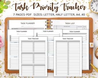 Task Tracker To Do List Planner Printable Matrix Priority List Insert Action Plan Template Schedule daily tracker business Insert PDF Refill