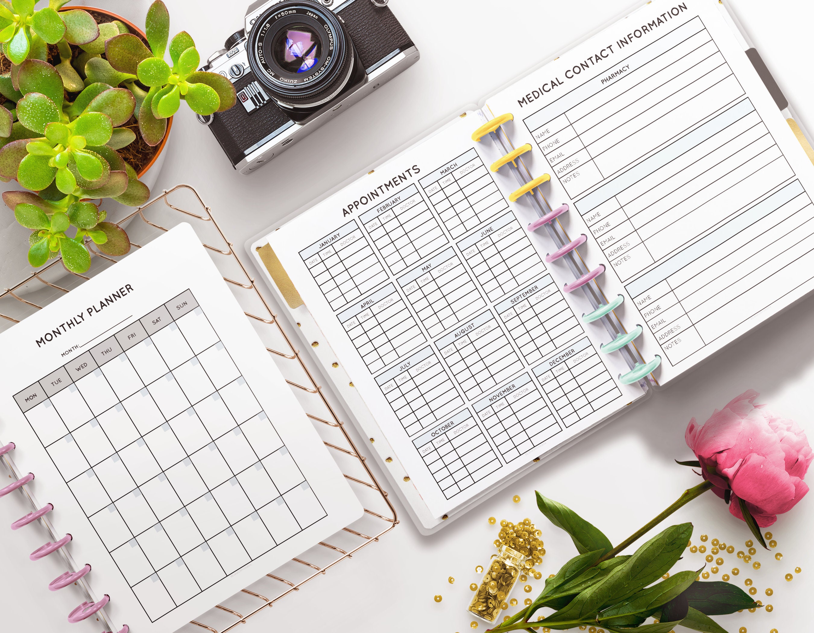 Medical Planner Printable, Medical Tracker, Medical Binder, Health Care ...