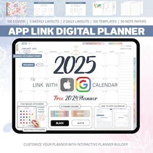 Digital Planner, Goodnotes Planner, 2025 Planner, iPad Planner, Notability Planner, Hyperlinked Planner, Daily planner, Goodnotes Template
