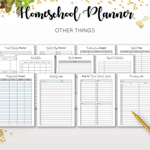 Homeschool Planner Lesson Plan Ultimate Undated Printable Curriculum Academic Monthly Schedule Organizer Calendar College Inserts PDF Refill image 8