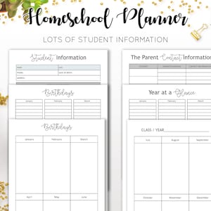 Homeschool Planner Lesson Plan Ultimate Undated Printable Curriculum Academic Monthly Schedule Organizer Calendar College Inserts PDF Refill image 5