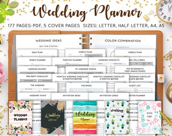 Wedding Planner Printable, Wedding Planner Checklist, Wedding Planning Kit Binder, Wedding Planning Book Wedding Organizer Insert PDF Refill