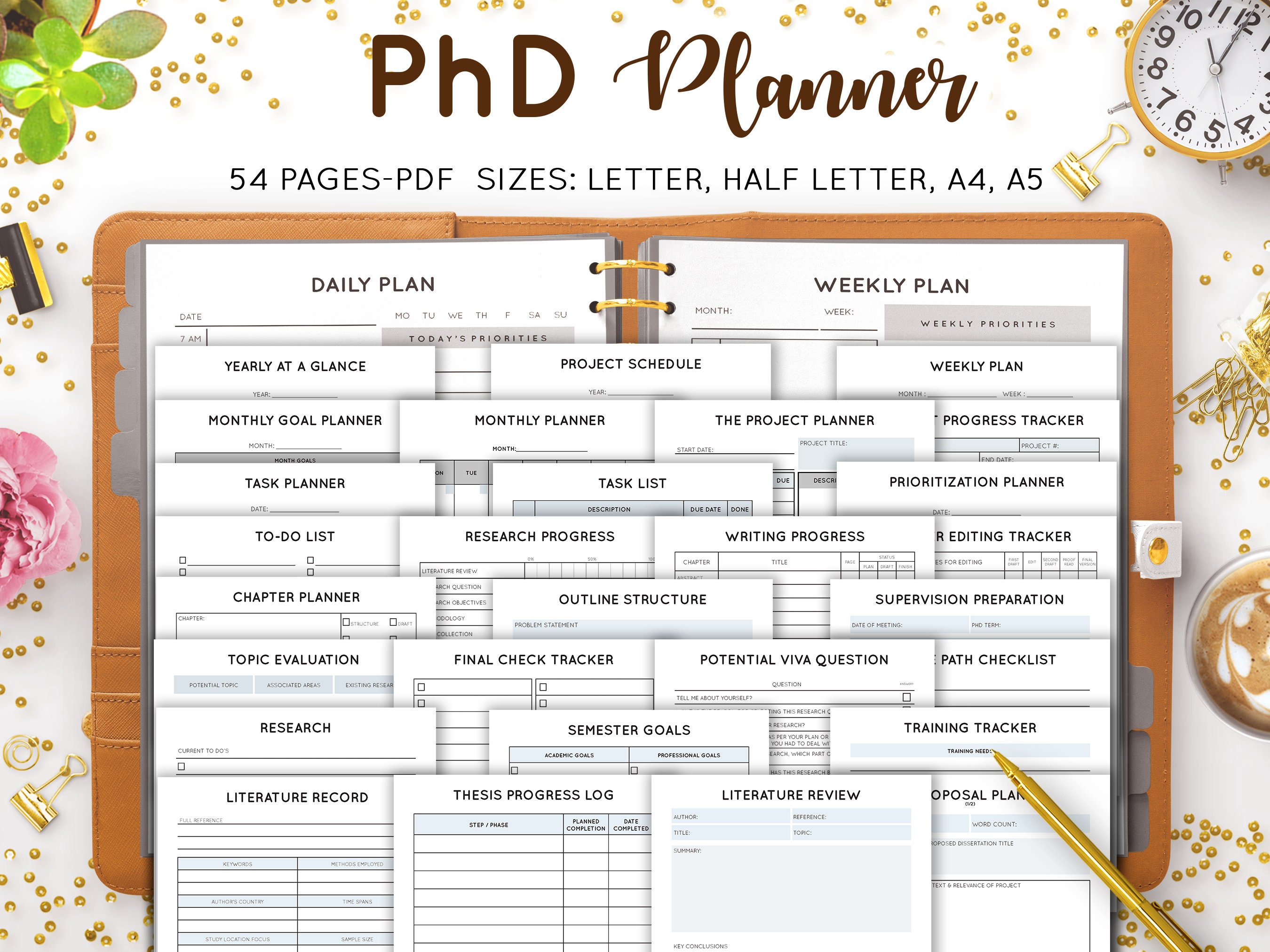 phd planner template