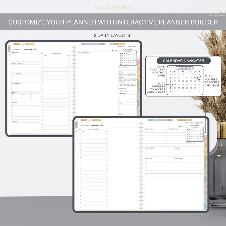 Digital Planner, Goodnotes Planner, 2026 2027 2028, iPad Planner ...