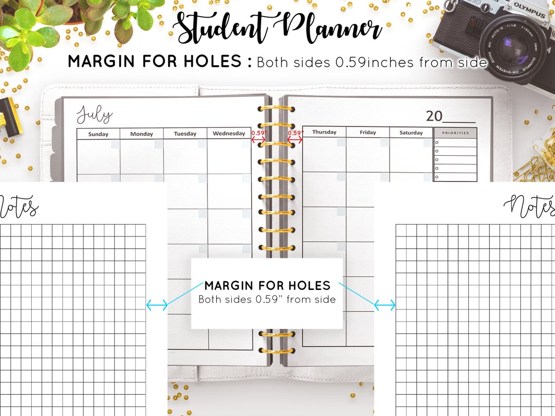 Student Planner Printable Academic Planner Study Template - Etsy