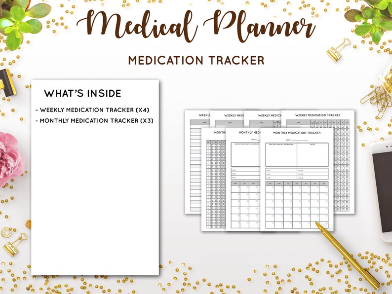 Medical Planner Printable Medical Tracker Medical Binder - Etsy