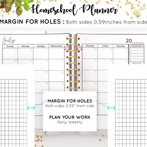 Homeschool Planner Lesson Plan Ultimate Undated Printable Curriculum Academic Monthly Schedule Organizer Calendar College Inserts PDF Refill image 10