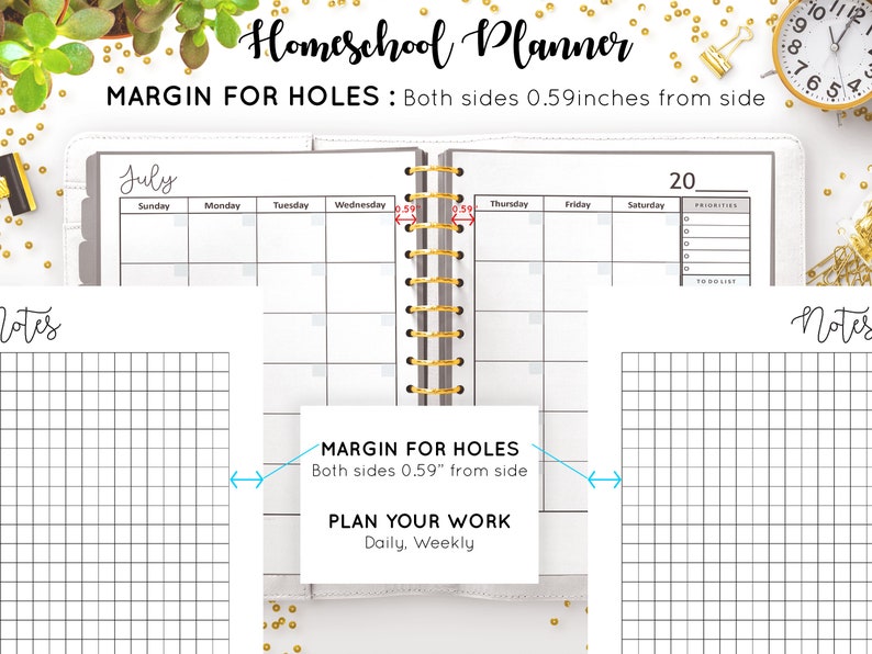 Homeschool Planner Lesson Plan Ultimate Undated Printable Curriculum Academic Monthly Schedule Organizer Calendar College Inserts PDF Refill image 10