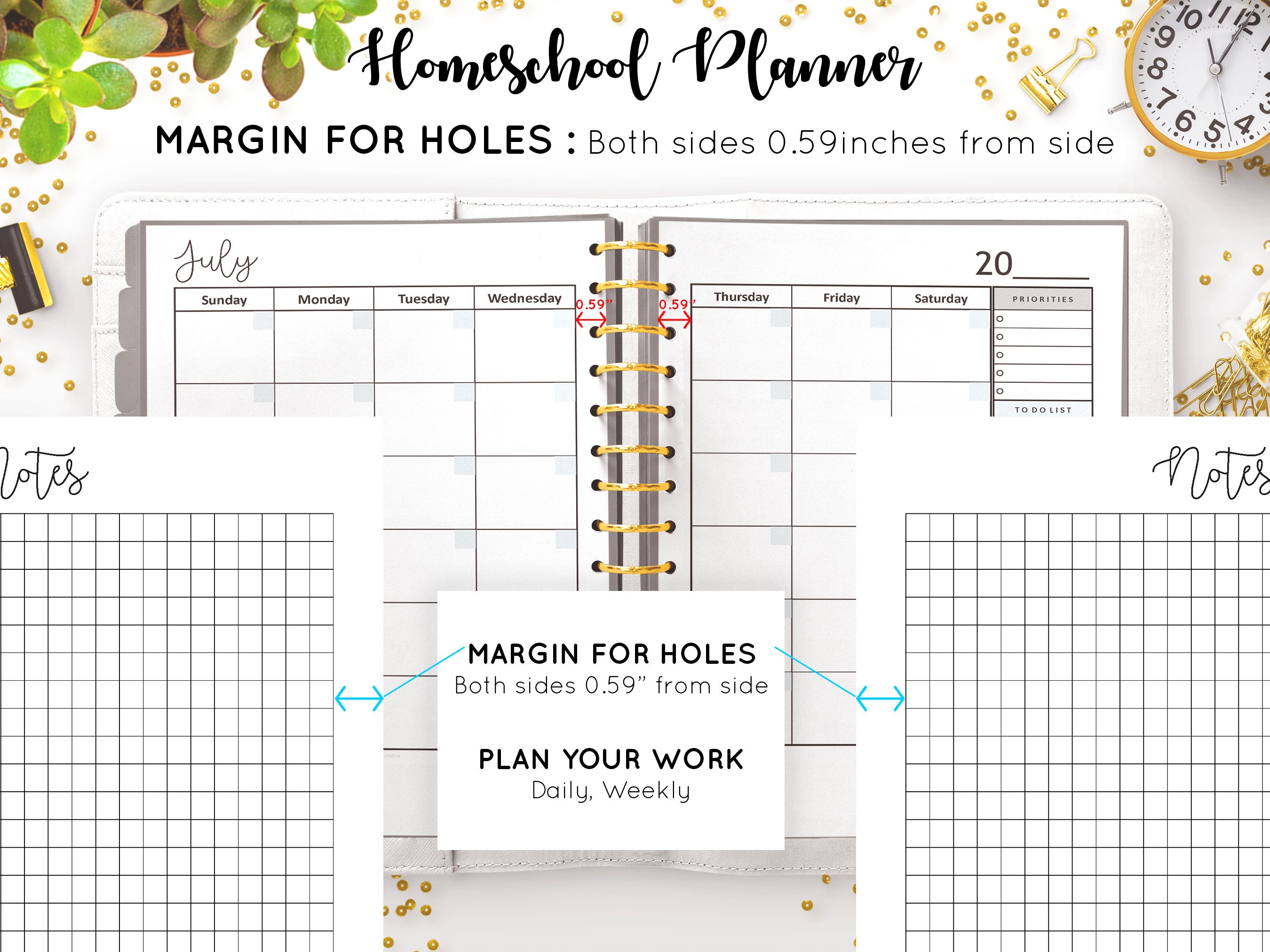 Homeschool Planner Lesson Plan Ultimate Undated Printable Curriculum ...
