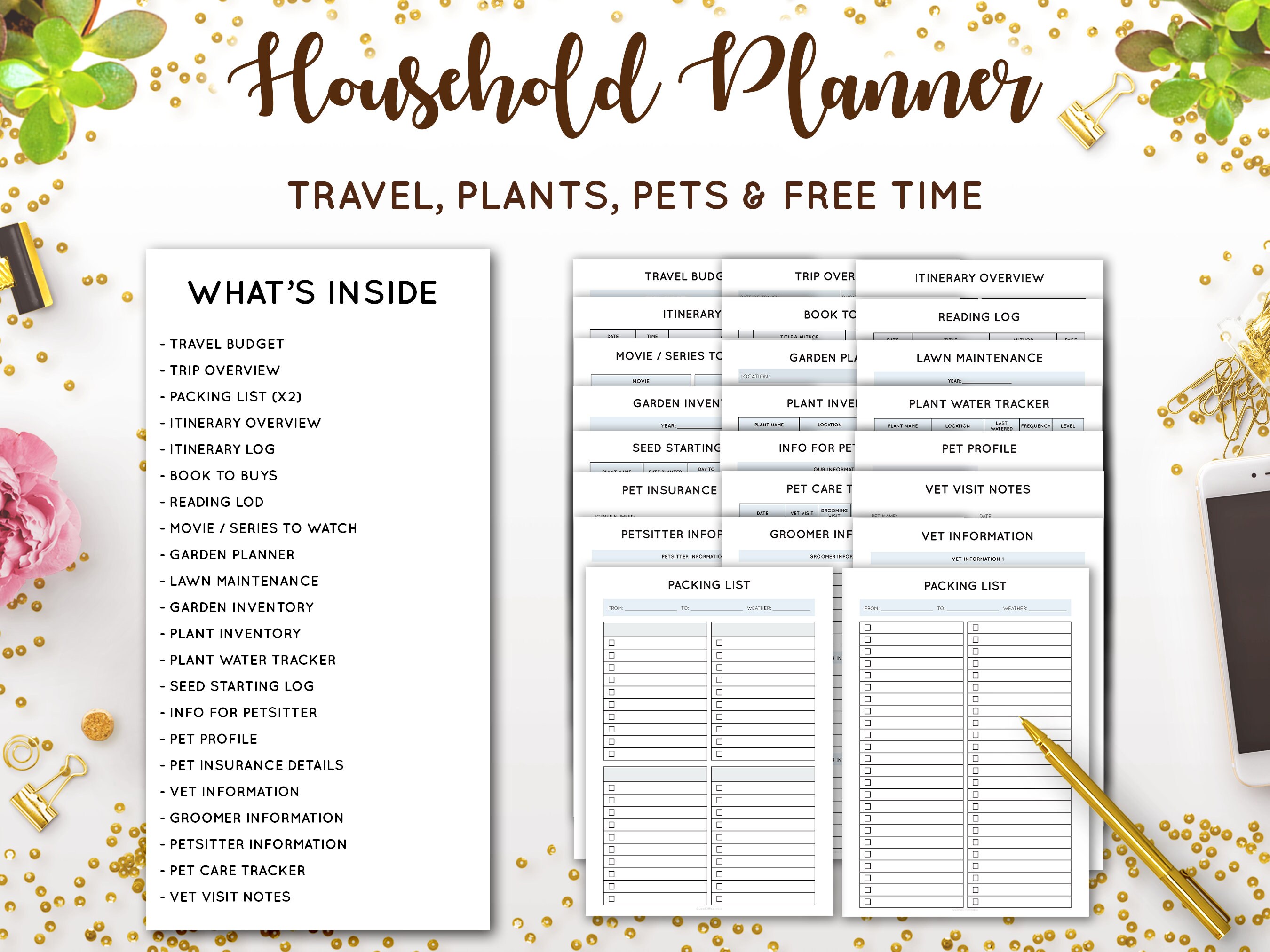 Household Planner Home Management Planner Household Binder Etsy