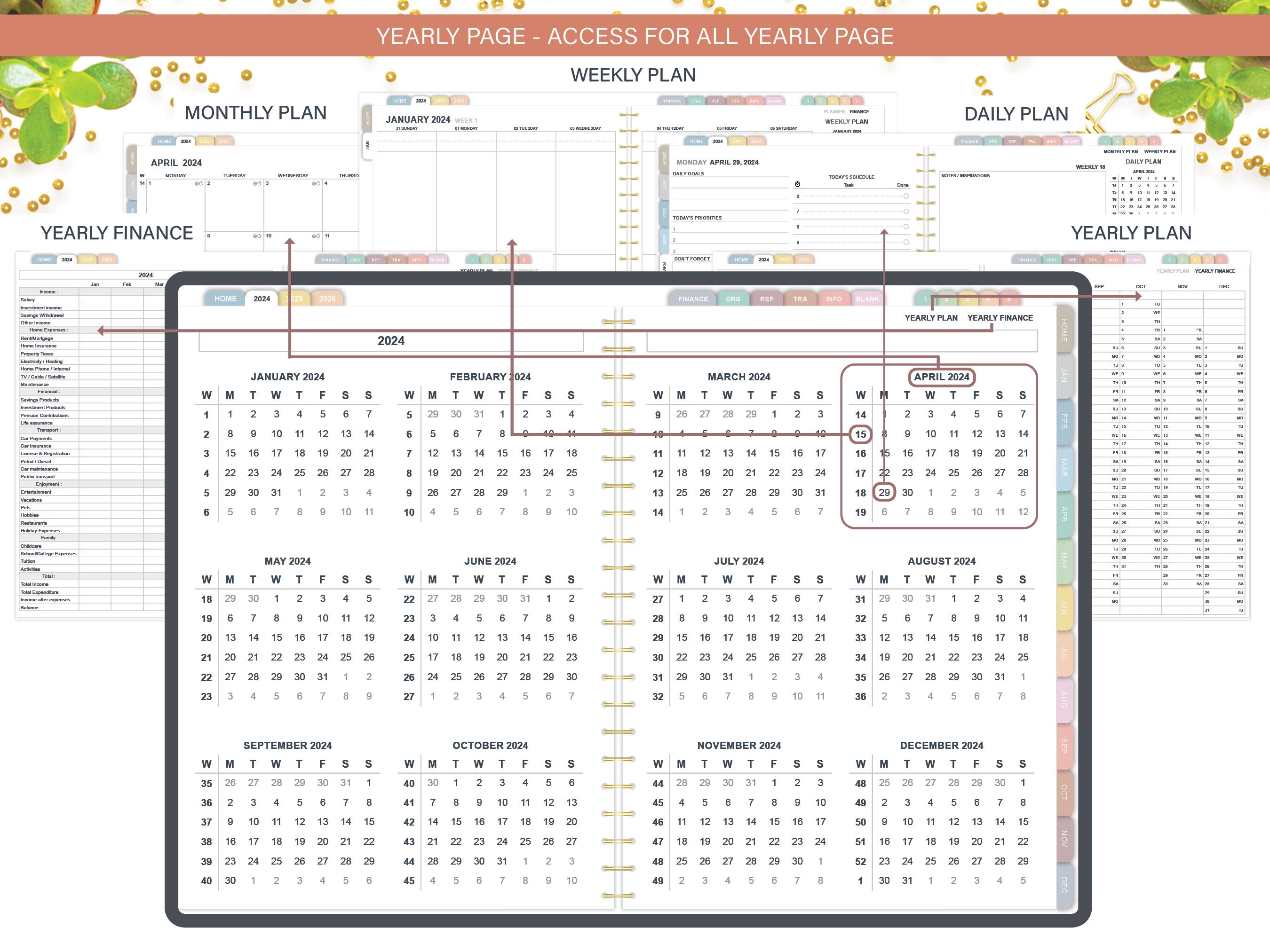 Digital Budget Planner 2024 2025 2026 Budget Planner - Etsy