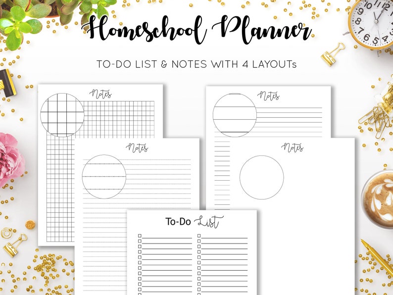 Homeschool Planner Lesson Plan Ultimate Undated Printable Curriculum Academic Monthly Schedule Organizer Calendar College Inserts PDF Refill image 9