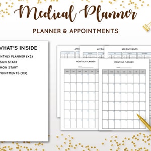 Medical Planner Printable, Medical Tracker, Medical Binder, Health Care ...