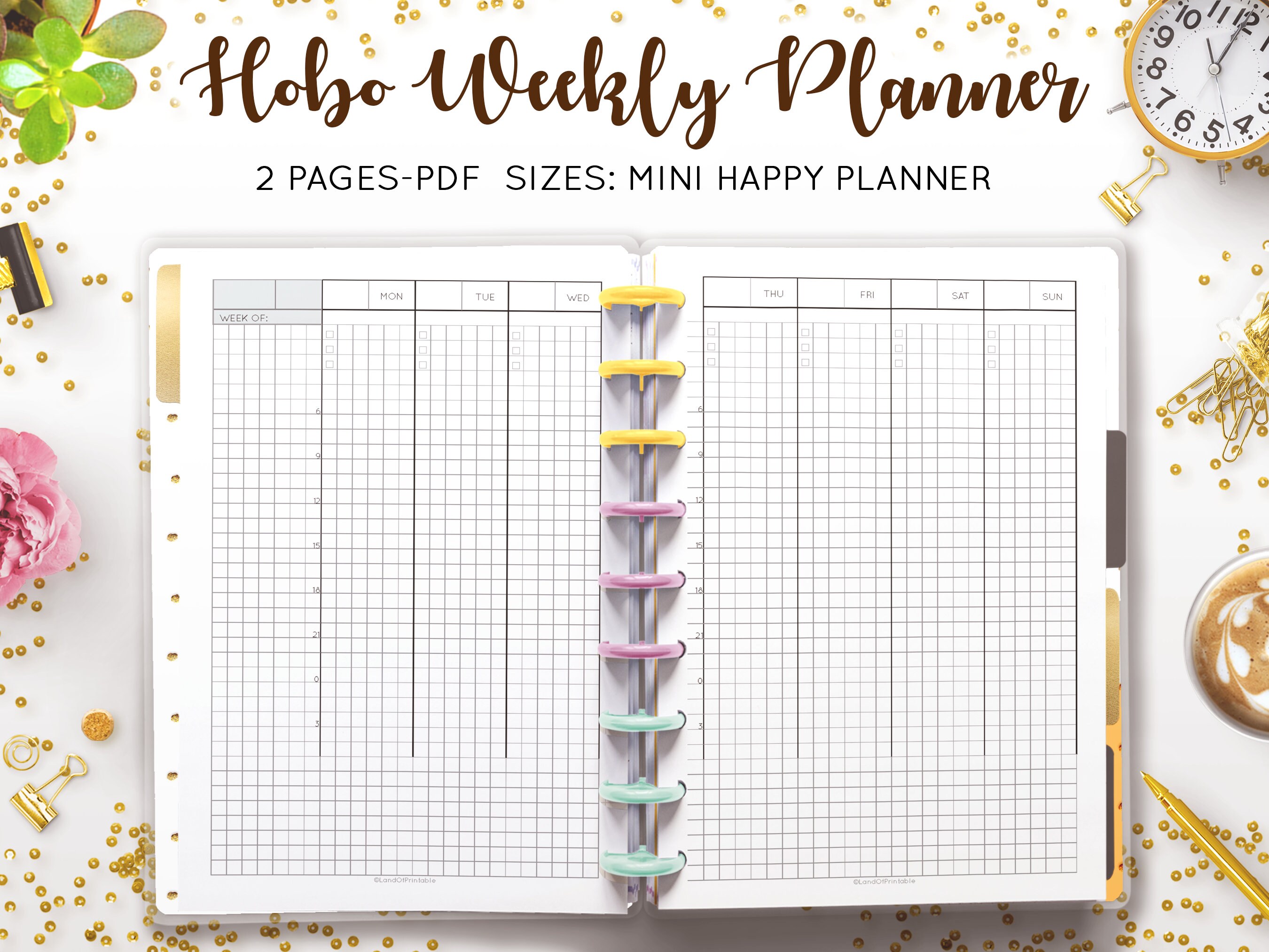 Hobonichi Week Planner Undated Grid Planner Hobo Techo Etsy