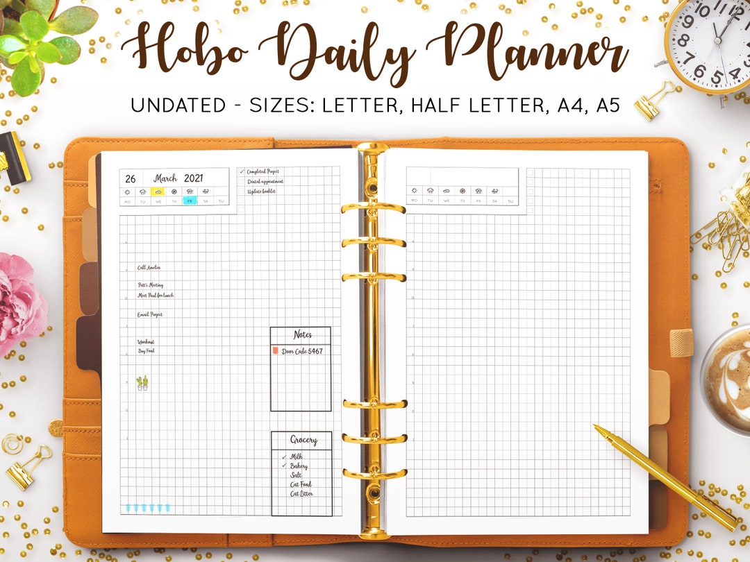 Hobonichi Daily Planner, Hourly Planner, Grid Planner, Undated Planner ...