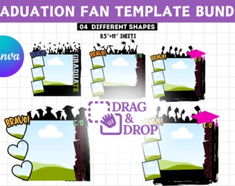 Aangepaste Grad-fan | Canva-bewerking | Afstudeerfeest | Afstuderen Fan In Cricut | Afstuderen middelpunt Svg | Afstuderen 2024 | Afstudeerjaar 2024