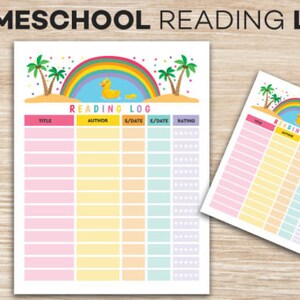Kids Reading Log | Instant Download | Summer Reading Chart | Summer Bookmarks | Printable Summer Reading Challenge | Kids Reading Tracker