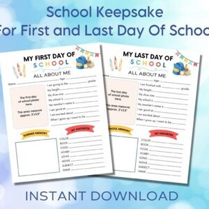 Last Day Of School | Handprint Preschool Craft | Kindergarten Graduation Keepsake | Teacher Resources | School Memory Book | Keepsake gift