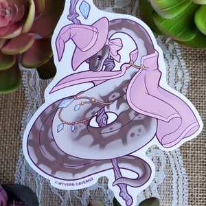 Cinnamon Ball Python - Dungeons and Dragons: Wizard Sticker/Print