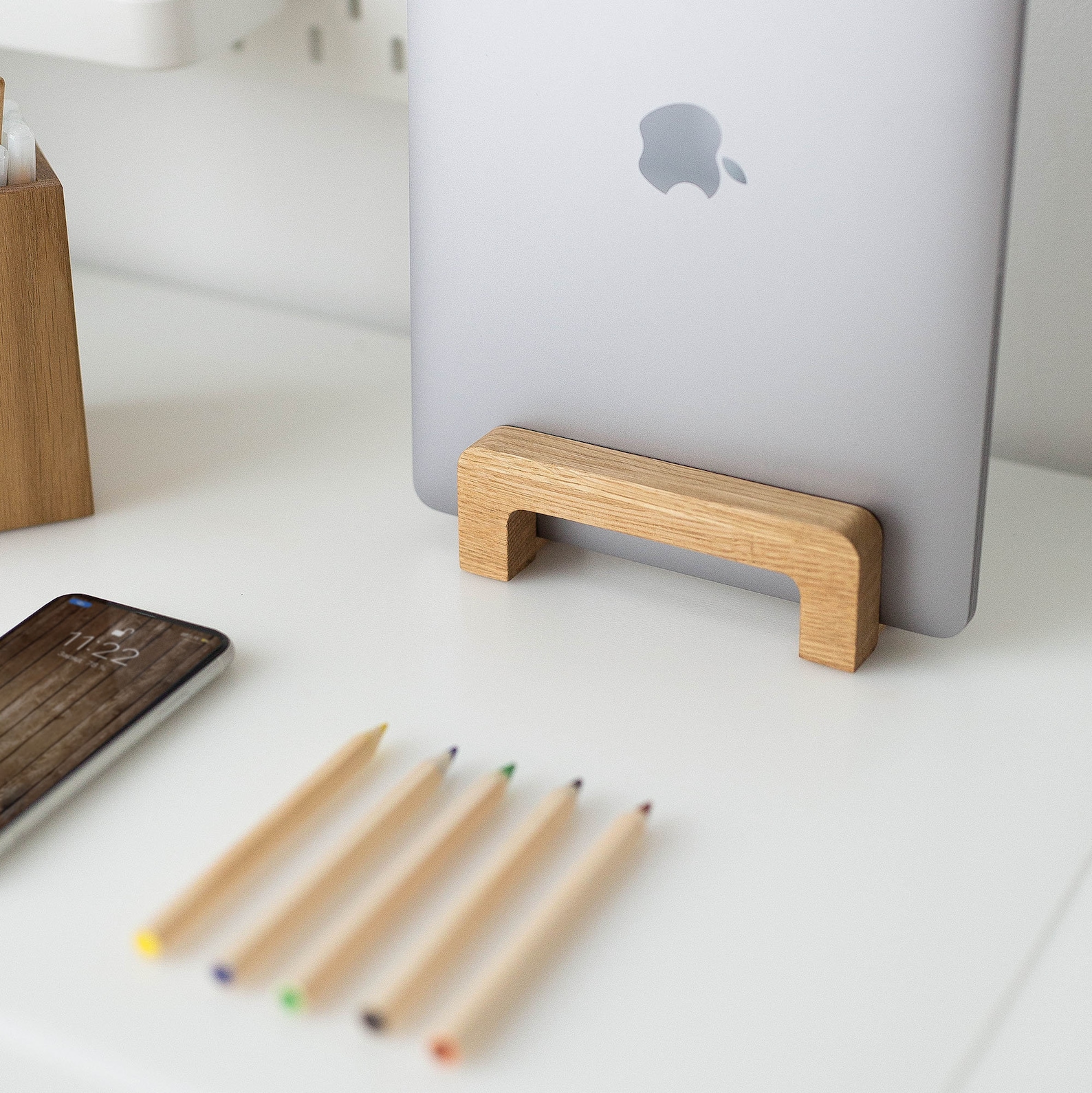 Vertical laptop stand holder desk MacBook Etsy