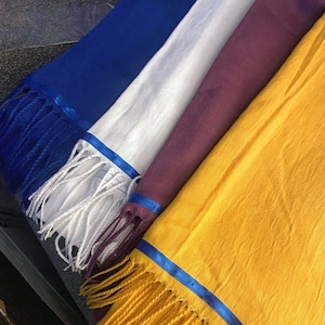 Custom Israelite Shawl/Scarf Wrap w/Fringes & Border (unisex)