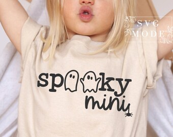 Spooky Mini SVG PNG, Baby Ghost Svg, Toddler Spooky Svg, Kids Spooky Svg, Girls Halloween Shirt, Spooky Vibes Svg, Spooky Little Babe Svg
