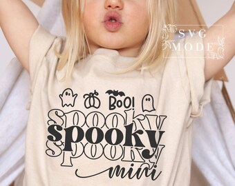 Spooky Mini SVG PNG, Baby Ghost Svg, Bambino Spettrale Svg, Bambini Spettrale Svg, Camicia Halloween per ragazze, Spooky Vibes Svg, Spooky Little Babe Svg