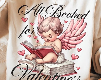 All Booked For Valentine's PNG, Girly Valentines Sublimation Design, Teacher Valentine's Png, Books Are My Valentine Png, Book Lover Png