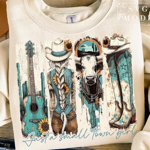 Small Town Girl PNG, Country Girl Png, Southern Girl Png, Western Girl Png, Western Png, Trendy Western Png, Vintage Summer Png, Cowgirl Png