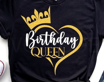 Birthday Queen SVG PNG PDF, Birthday Diva Svg, Birthday Queen T-Shirt Svg, It&#39;s My Birthday Svg, Birthday T-Shirt Svg, Birthday Svg Png Pdf