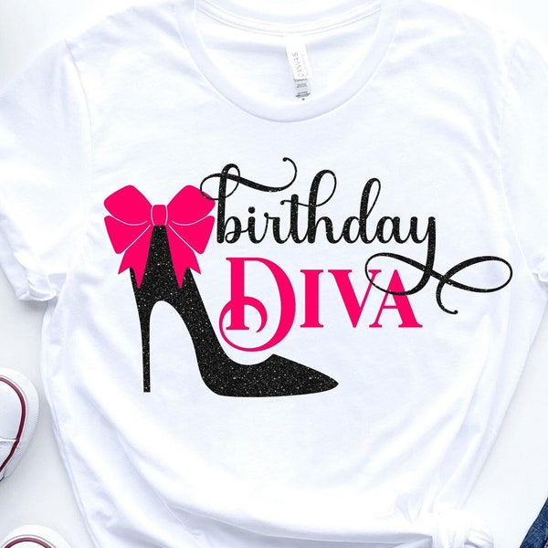 Birthday Diva SVG PNG PDF, Birthday Queen Svg, Birthday diva T-Shirt Svg, It's My Birthday Svg, Birthday T-Shirt Svg, Birthday Svg Png Pdf