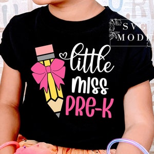 Little Miss Pre-K SVG PNG PDF, Hello Pre-K Svg, Back to School Shirt, First Day Of School Svg, Back to School Svg, School Svg, Preschool Svg