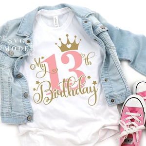 13.Geburtstag SVG, 13.Geburtstag Png, Geburtstagsgeschenk, offiziell Teenager zwar, mein 13