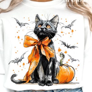 ブラックキャットソーシャルクラブPNG、ハロウィンキャットPNG、ハロウィンキャットママPNG、レトロハロウィンPNG、コケットボウハロウィンPNG、不気味な季節PNG
