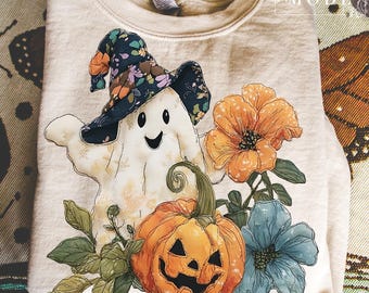 Preppy Floral Pumpkin Png Floral Patchwork Png Fall Pumpkin Png Fall Girly Png Halloween Png Ghost Png Fall Stitch Clipart Thanksgiving Png
