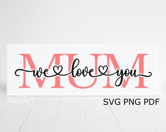 Mamá te amamos svg, feliz día de la madre svg, mamá azulejo svg, regalo de cumpleaños para mamá, mamá svg, azulejo del día de la madre svg, mamá regalo svg, mejor mamá svg