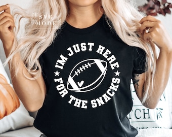 Football Game Day SVG PNG PDF, Football Svg, Team Halftime Svg, Funny Football Svg, Football Cut Files, I'm Just Here For The Snacks Svg