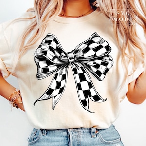 Checkered Bow Tie Png, Checkered Coquette Bow Png, Race Day Png, Race Day Vibes Png, Race Day Shirt Png, Racing Png, Race Season Png