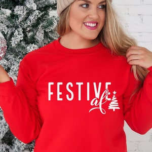 Festive Af SVG PNG PDF, Jolly af Svg, Christmas Svg, Christmas Jumper Svg, Sarcastic Christmas Svg, Merry Christmas Svg, Funny Christmas Svg image 4