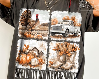 Thanksgiving PNG, Give Thanks Png, Retro Thanksgiving Png, Thankful Grateful Blessed Png, Small Town Thanksgiving Png, Turkey Day Png