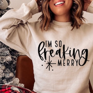 I&#39;m So Freaking Merry SVG PNG PDF, Jolly af Svg, Merry Af, Festive Af Svg, Sarcastic Christmas Svg, Merry Christmas Svg, Funny Christmas Svg